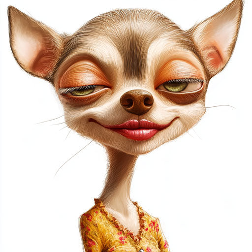 Creative Chihuahua Caricature Clipart Designs
