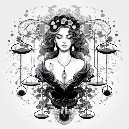 Tattoo design for a woman in black and white with scales