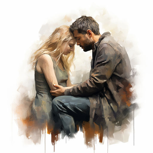 Empathy clipart in the style of oil painting