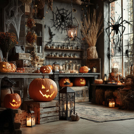 Festive and Slightly Spooky Halloween Display