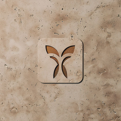 Sophisticated logo for a clothing brand with a textured background, muted palette