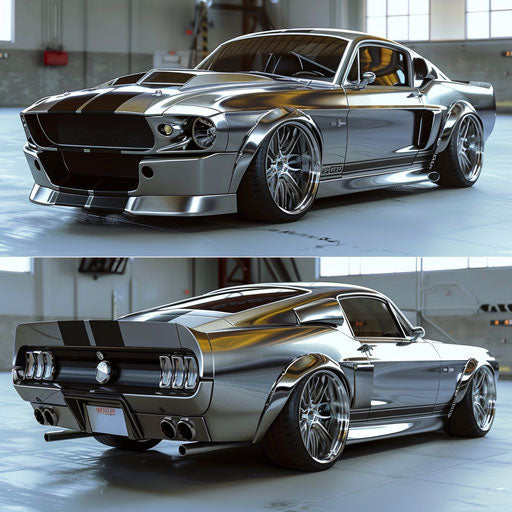 Classic Mustang GT Shelby with two-tone paint
