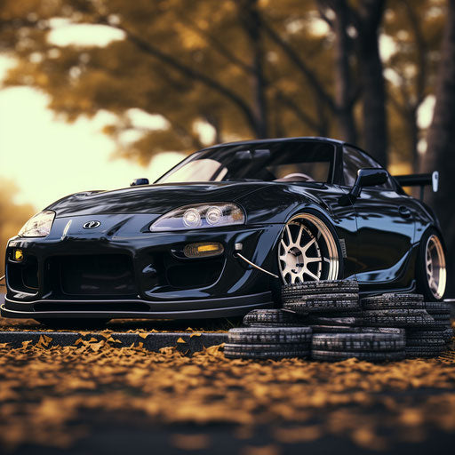 Toyota Supra classic Dubs tires