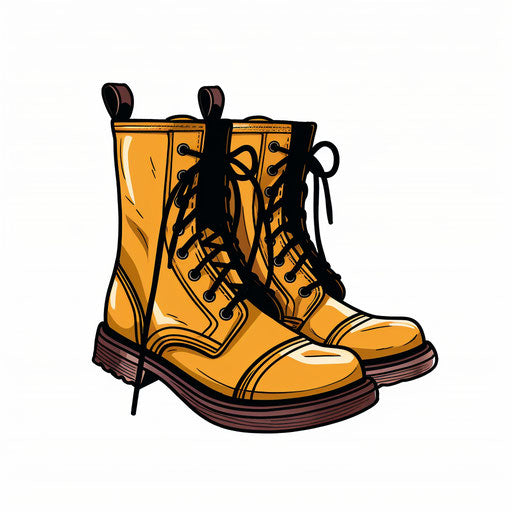Boots clipart in Minimalist style, on white background