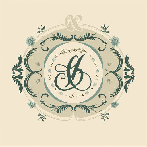 Retro wedding logo with elegant fonts and a muted palette
