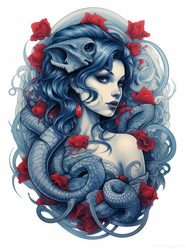 Female snake tattoo artist