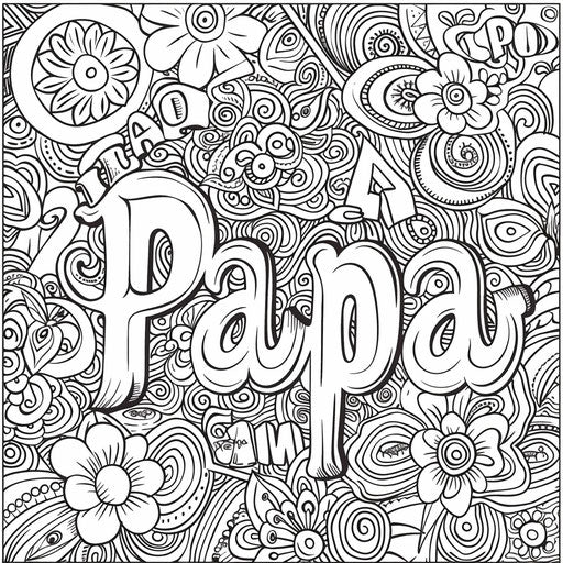 Intricate pattern surrounded by detailed shapes and lines