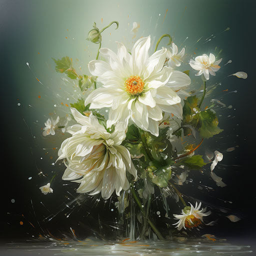 Single flower in colorful bouquet