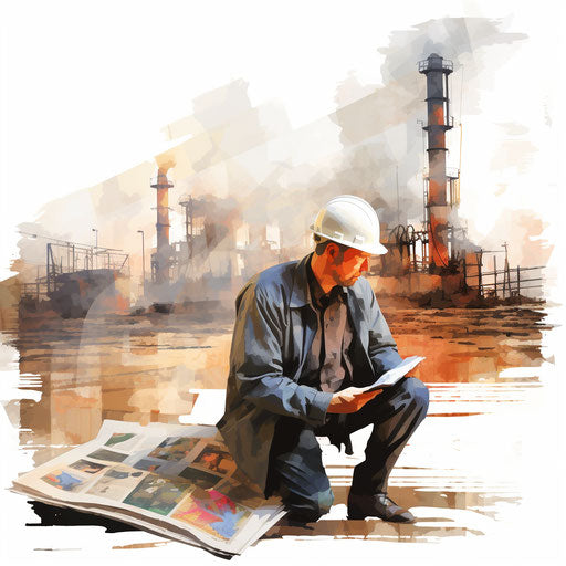 News clipart in the style of Oil painting
