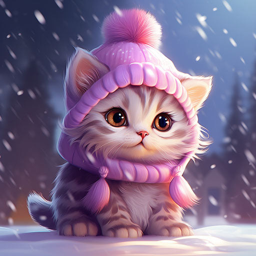 Cartoon in light violet and dark magenta, cute baby