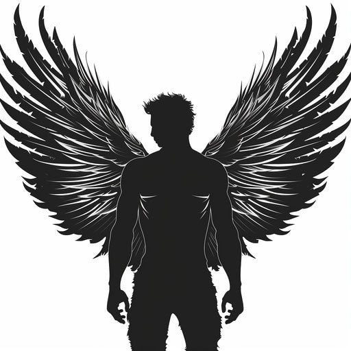 Silhouette clipart in photo realistic style with flat background