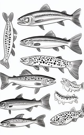 Free printable salmon and sockeye for kids