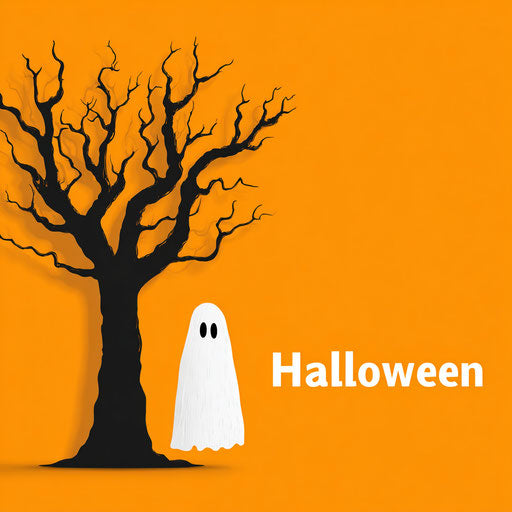 Cheerful Halloween with a spooky tree