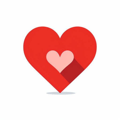 Minimalist Heart Clipart on White Background