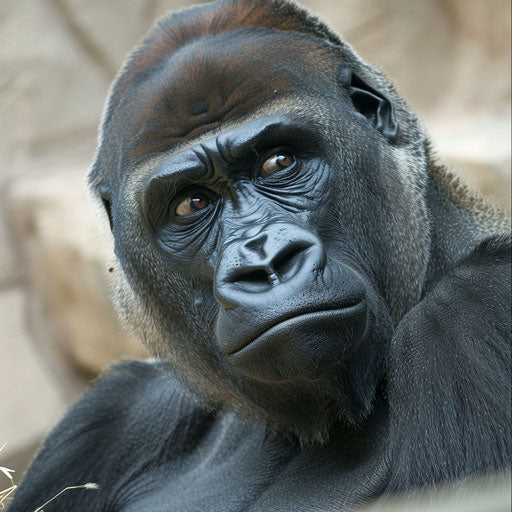 Gorilla with expressive eyes