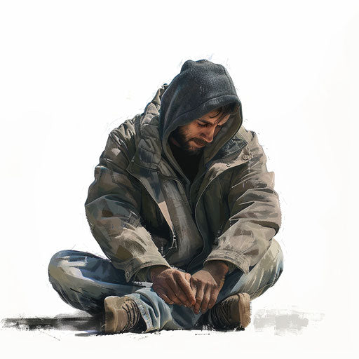 Realistic patience clipart with flat white background and soft lighting