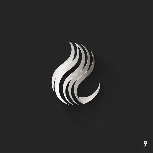 Examples of logos with a modern icon and bold typography, using a monochrome color scheme