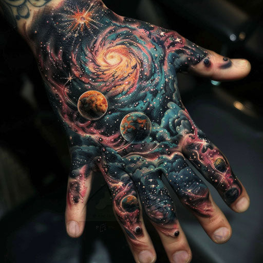 Celestial-themed hand tattoo designs inspired by J.P. Targete