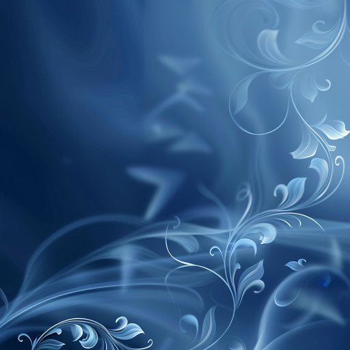 Artistic morning bloom on flat indigo background