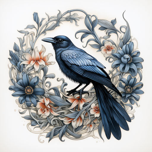 Lily 'crows' by Meagan Brown, tattoo artist