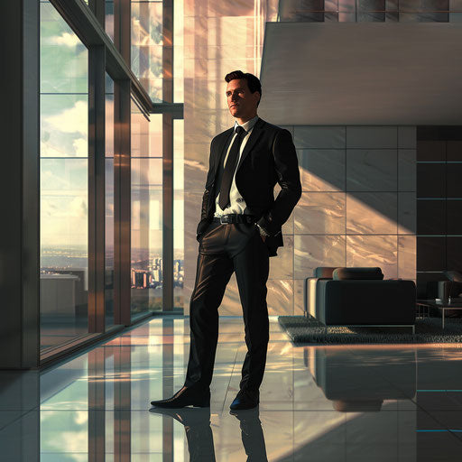 Confident businessman in modern office