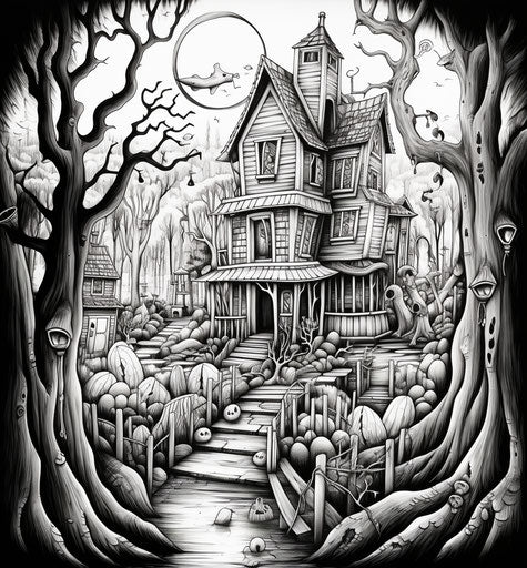 Halloween in the jungle, haunting houses captivating