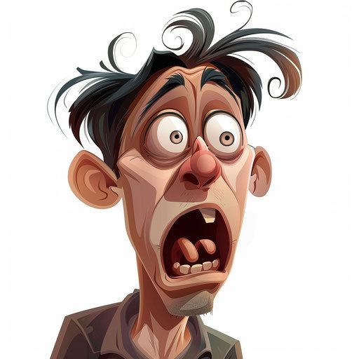 Nervous clipart in realistic photo style on flat white background