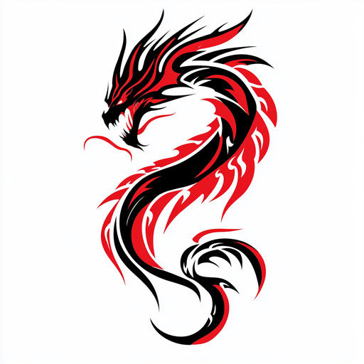 Vibrant Tribal Dragon Tattoo Tattoo Master Files