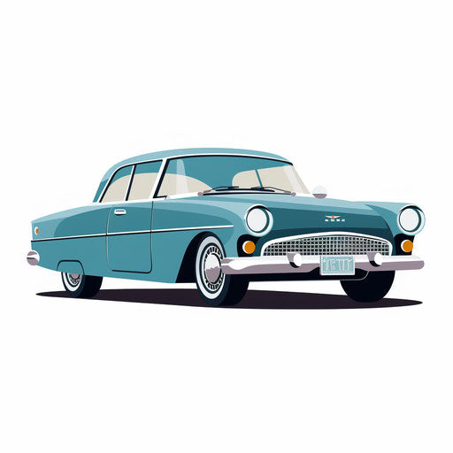 Car clipart in Minimalist style, on white background