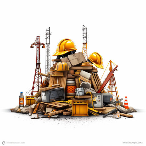 Chiaroscuro Art under construction on white background