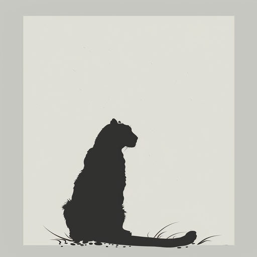 Elegant silhouette of the snow leopard