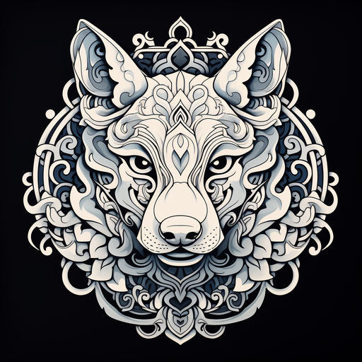 Coloring page ornamental pattern, caninecore, chicano, #screenshotsaturday