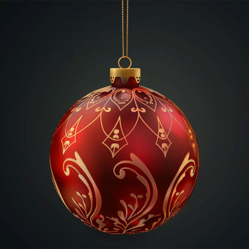 Ornament clipart with glossy finish and sharp outlines