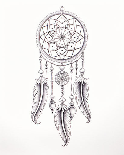 Indian Dream Catcher Drawing Tribal Dream Sentimental Realism