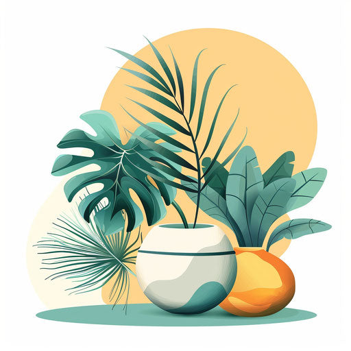 August clipart, photo realistic style with flat random background