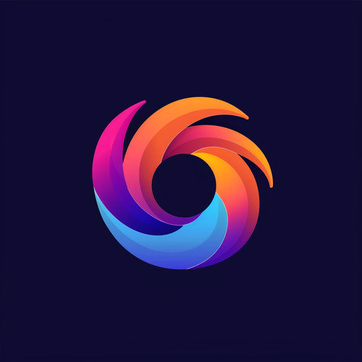 Modern creative logo with gradient background, vibrant colors