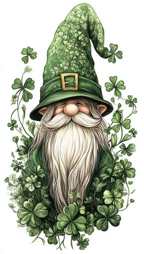 St. Patrick's Day hat, cute gnome with long beard