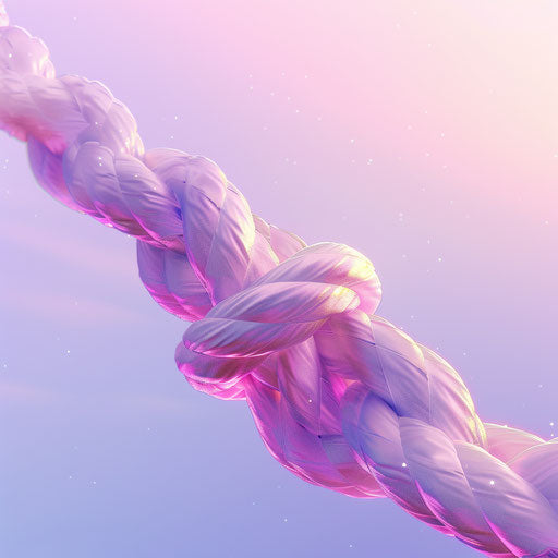 Tug of war on soft lavender background