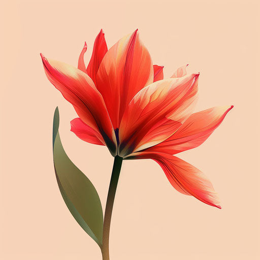 Flower design clipart with flat random background