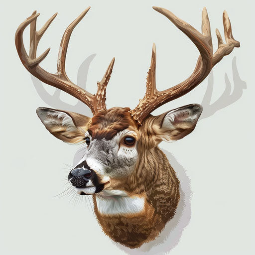 Realistic hunting clipart on flat white background