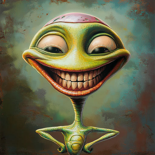 Dynamic Ufo Caricature Clipart for Dynamic Presentations