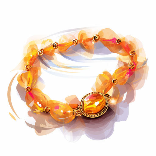 Rakhi clipart in the style of Impressionistic Art, on white background