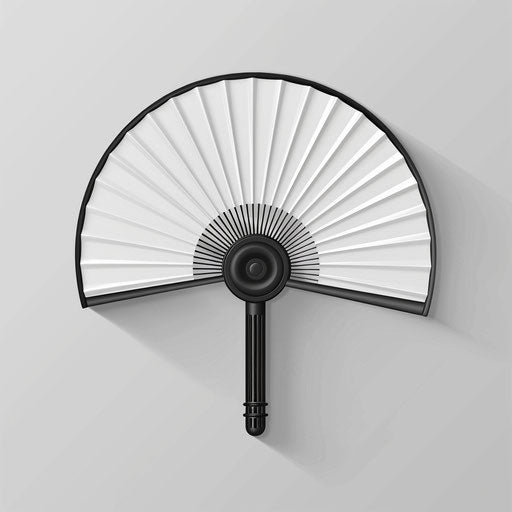 Fan clipart in photorealistic style with flat and white background