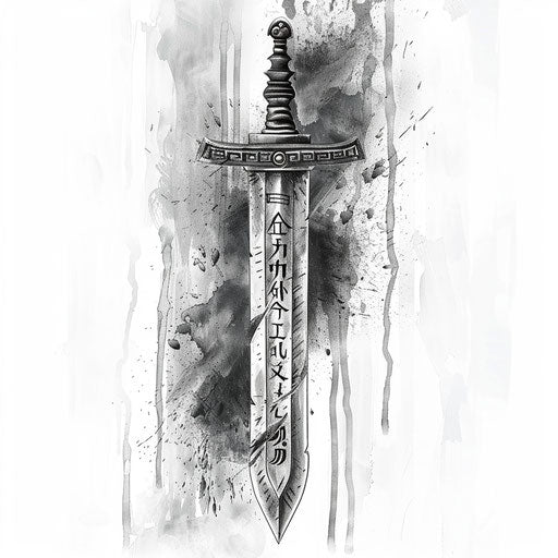 Spartan sword with ancient Greek inscription