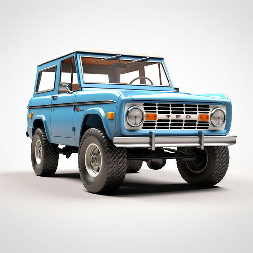 Front view of the classic Ford Bronco Sport