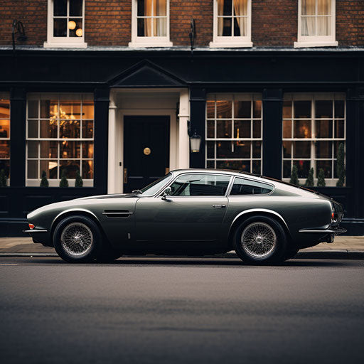 Classic sideview of Aston Martin Vantage