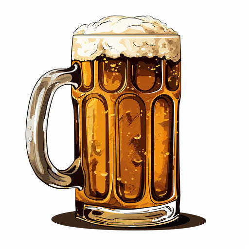 Beer mug in the style of Chiaroscuro Art