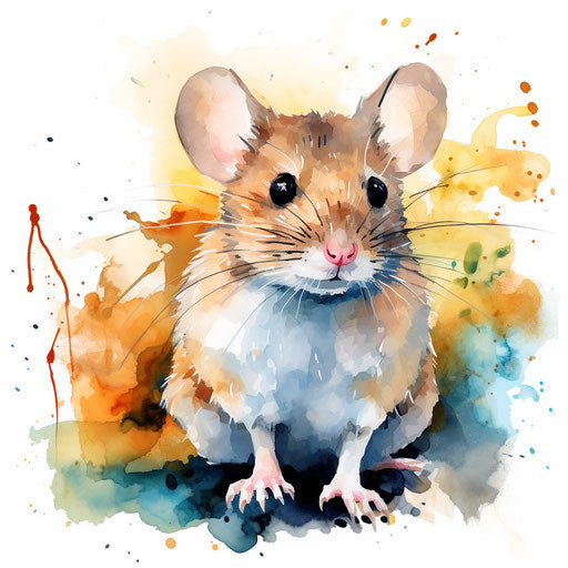 Mouse design in the style of Impressionistic Art