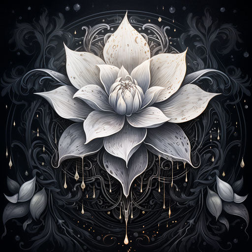 Symbol of Harmony and Love with Flower Patterns