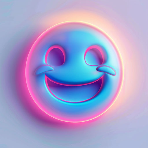 Smile illustration in photo realistic style with a flat random background